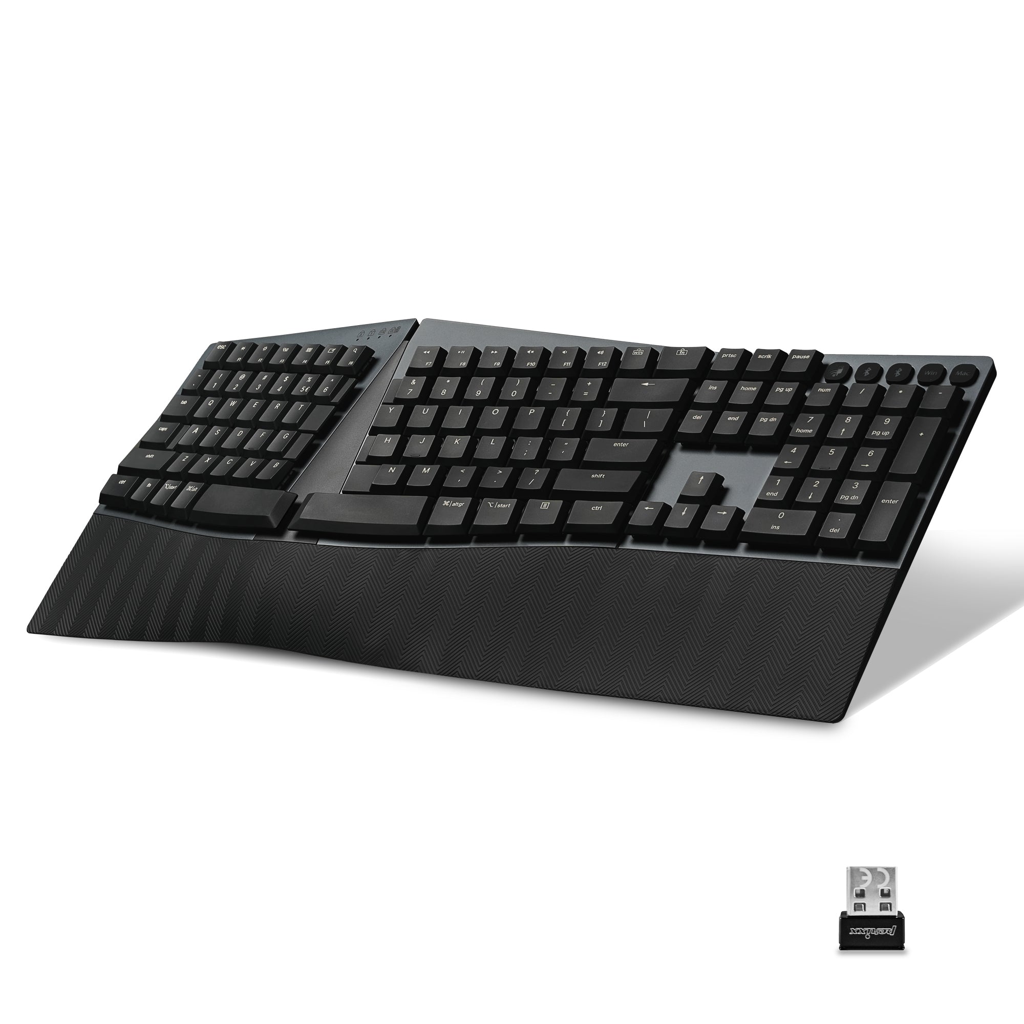 perixx-periboard-735-bluetooth-ergo-low-profile-mechanical-full-size-us-tactile- image 1