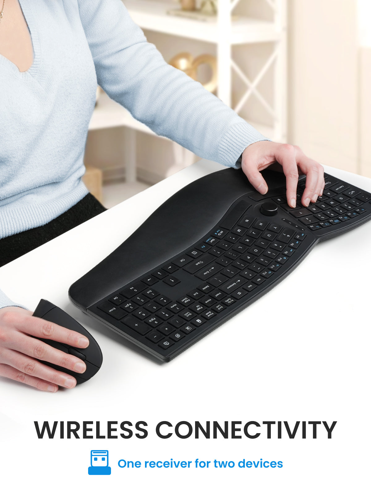 perixx-periduo-614-wireless-quiet-ergonomic-keyboard-and-vertical-mouse-combo-wi image 7