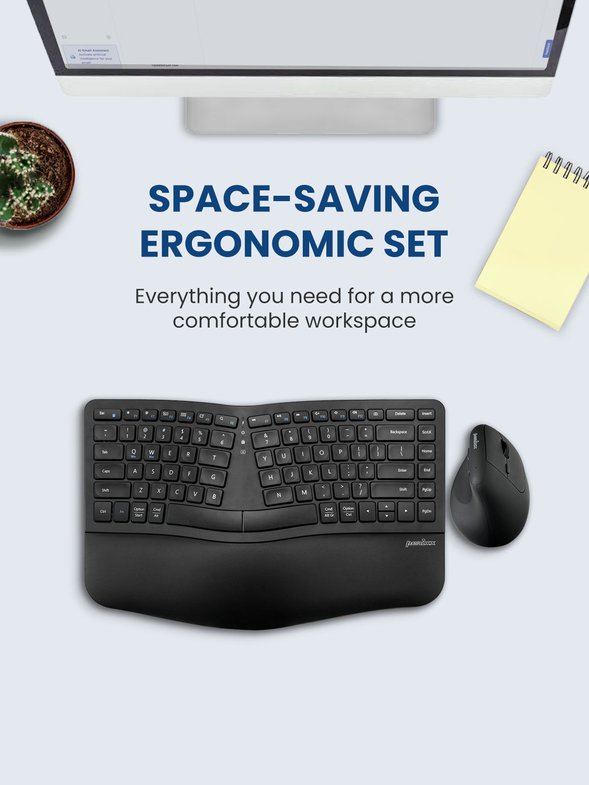 perixx-periduo-606ii-wireless-compact-ergonomic-keyboard-and-vertical-mouse-comb image 2