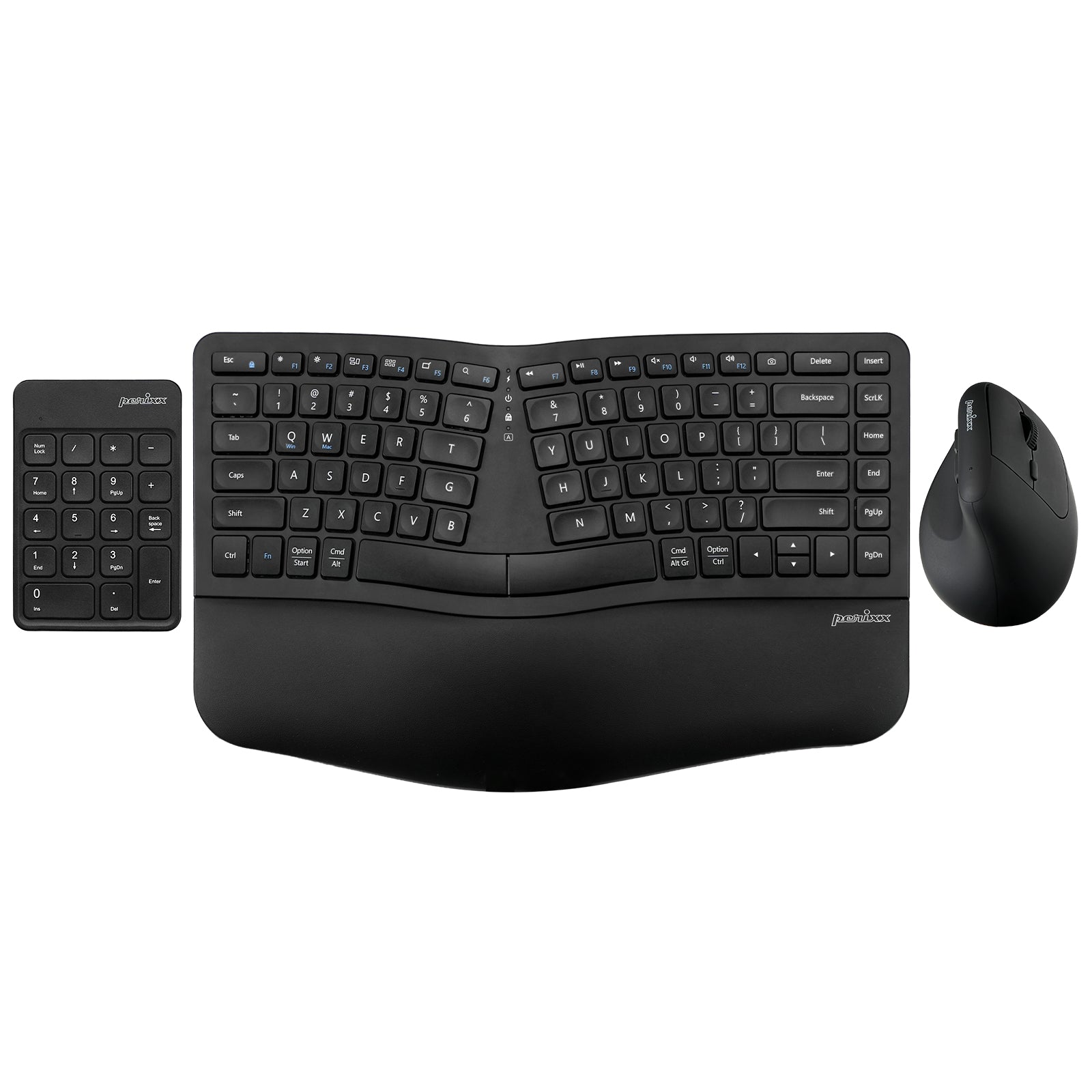 perixx-periduo-606iia-3-in-1-wireless-compact-ergonomic-keyboard-with-vertical-m image 1