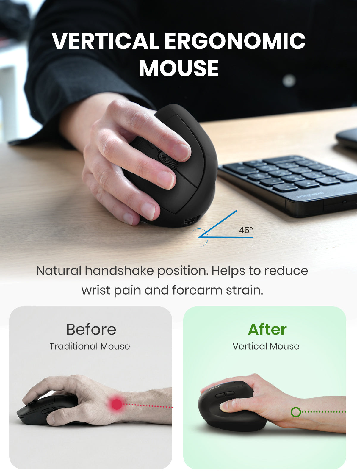 perixx-periduo-606iia-3-in-1-wireless-compact-ergonomic-keyboard-with-vertical-m image 3