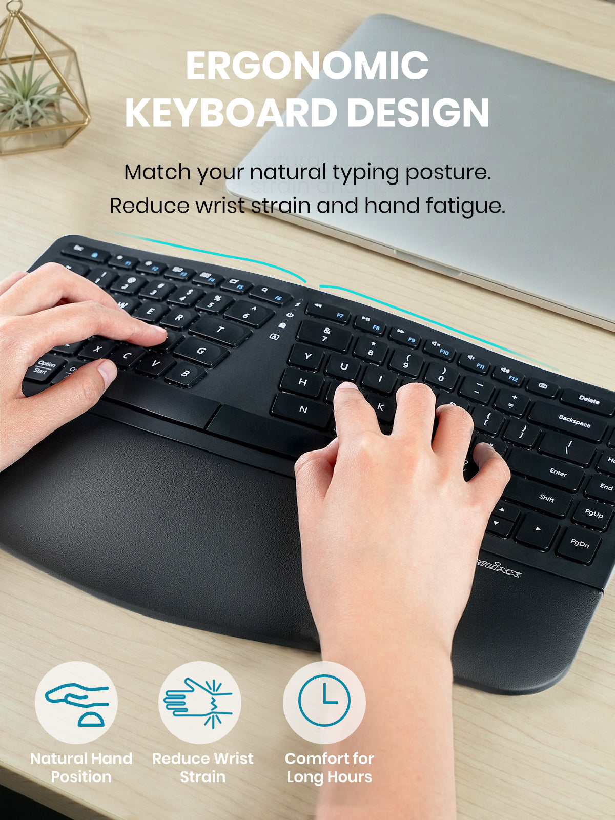 perixx-periduo-606iia-3-in-1-wireless-compact-ergonomic-keyboard-with-vertical-m image 6