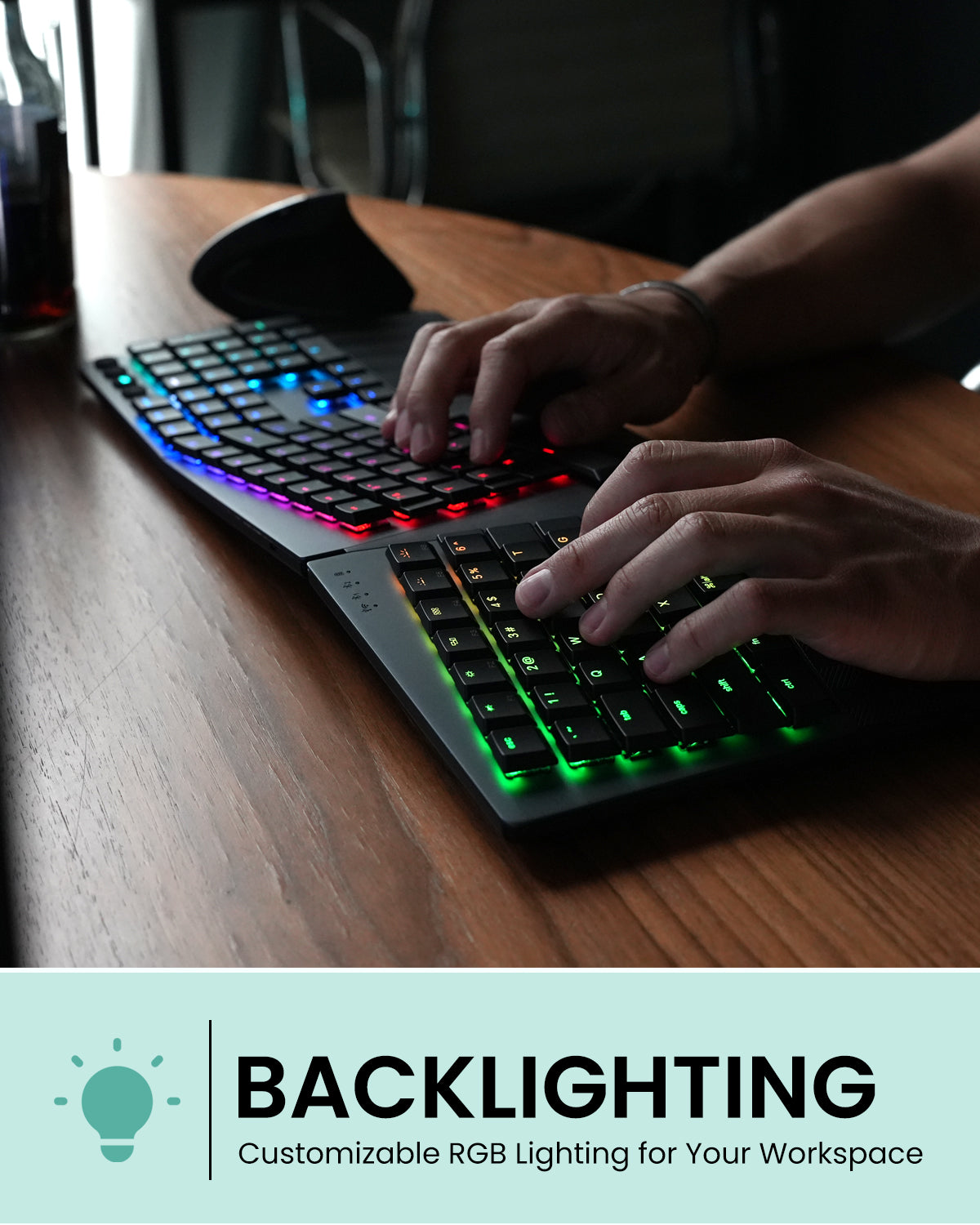 perixx-periboard-835-ii-wireless-ergonomic-mechanical-keyboard-with-rgb-backlit- image 5