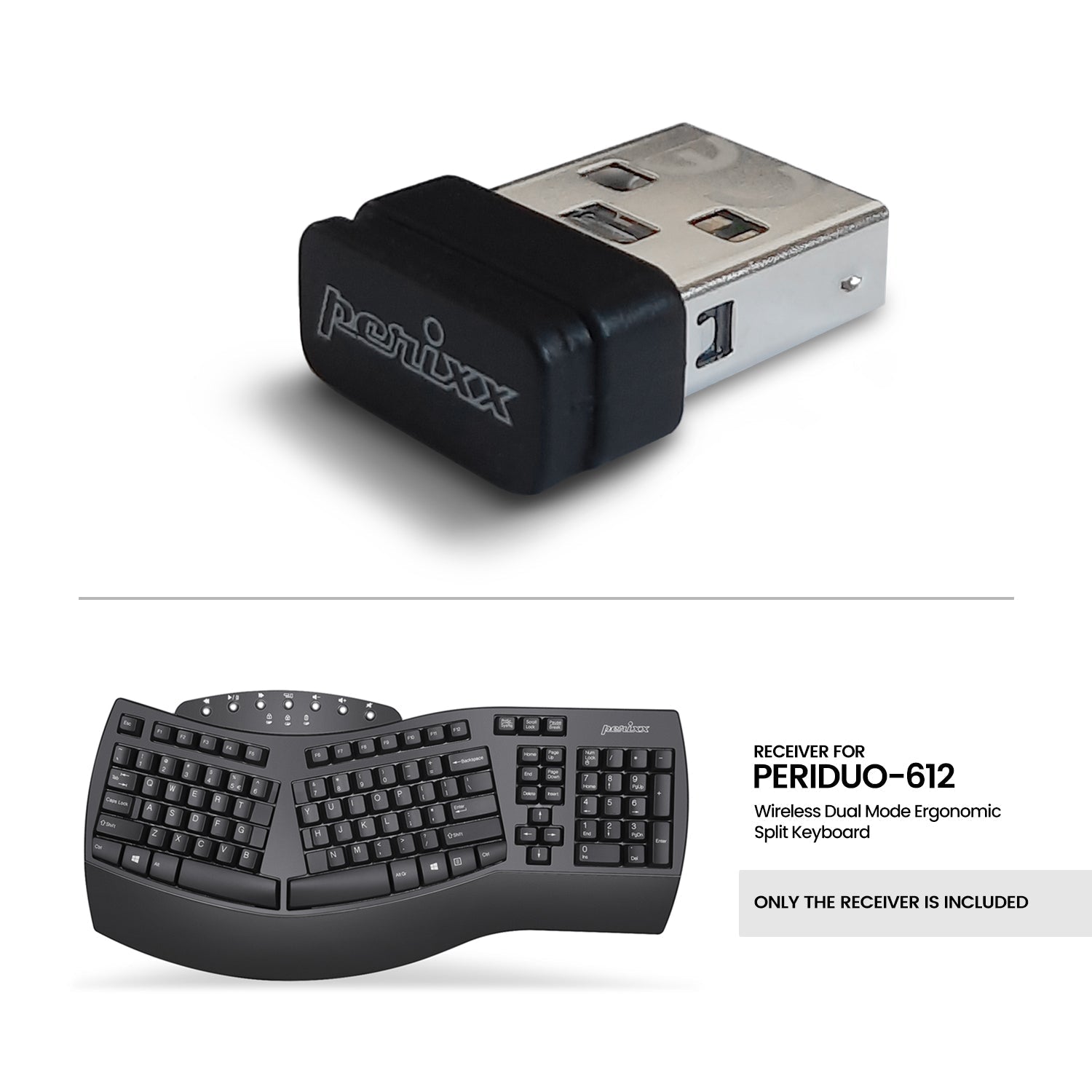 perixx-usb-dongle-receiver-for-periboard-612-black image 2